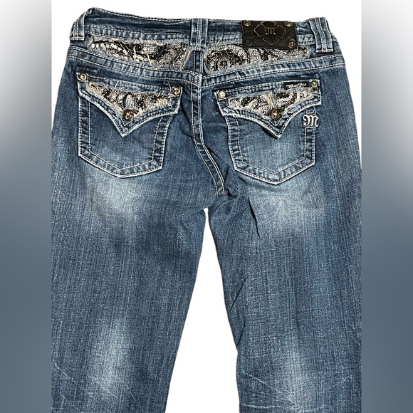 Miss Me Distressed denim bootcut Jeans size 28 - Picture 5 of 10